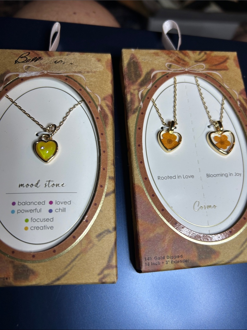 Gold Heart Pendant Necklace with Yellow Flower Accent - Floral Heart Charm